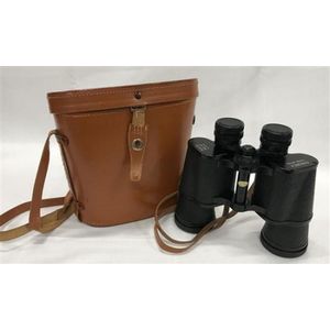 A pair of Binorex 15 x 50 binoculars in original leather case
