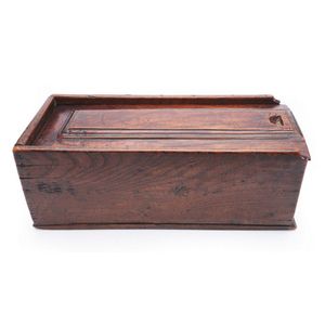 An English oak candle box early 19th century, of plank…