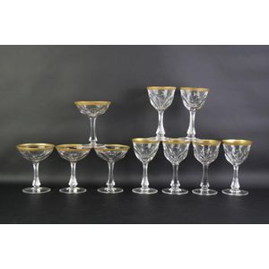 Czech Crystal Drinking Set by Moser, 1960s, Set of 24 for sale at Pamono