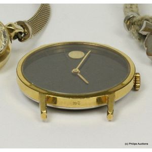 movado gold tone analogue watch