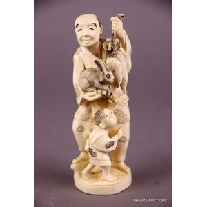 Sold at Auction: A Japanese Meiji era carving of a sumo wrestler (H:16cm)