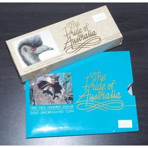 Two 'Pride of Australia' $200 gold coins 1991 Proof & 1989…