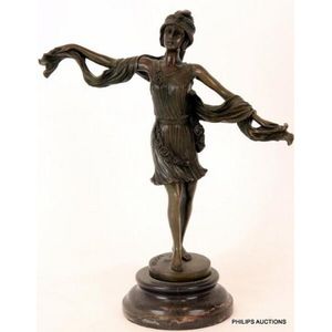 Bronze Dancer Figure by Claude Mirval, 20th Century Casting - Figures ...