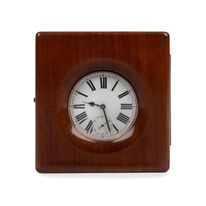 An antique English oversized pocket watch in silvered case with&hellip;