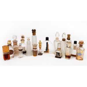 Collection of 17 Vintage French Perfume Bottles, Largest 13cm - Scent ...