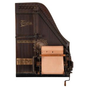 Triola and suitcase of assorted rolls, 19th/20th century, 55 cm…