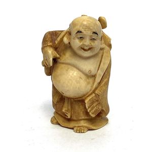 Vintage Japanese Bone Buddha offers Figurine