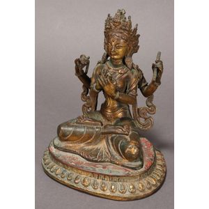 17th/18th century Tibetan gilt bronze Tara, Prajnaparmita,&hellip;