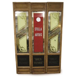 A set of three old door panels from a Ponsonby hotel, the…