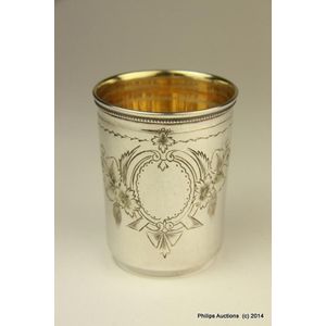 A Russian silver charka, circa 1896-1908, zolotniki 84, with…