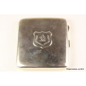 A sterling silver cigarette case, 20th century, by Dunklings,…