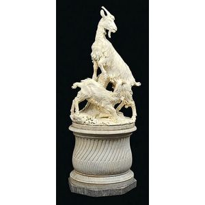 After Giovita Lombardi (Italian, 1837-1876) goat and kid,…