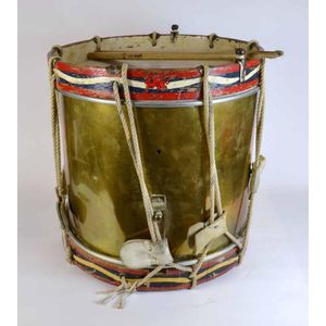 A British military brass drum c.1955, made by F. Mathews and…