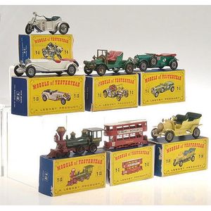 Seven Matchbox Models of Yesteryear, including Y-2 Renault; Y-3…