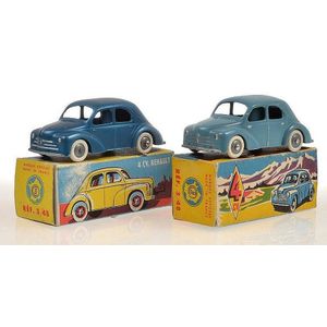 Two CIJ 3/48 4CV Renault, including one metallic dark blue; and…