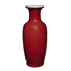 A Chinese copper red vase, Qing Dynasty (1644-1912) or Republic ...