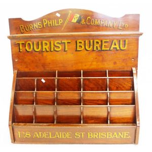 Vintage Burns Philp & Co Tourist Bureau cabinet 128 Adelaide St…
