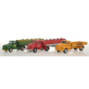 Three unboxed Tekno models, including 432 Volvo Ytong; 434 Pb…