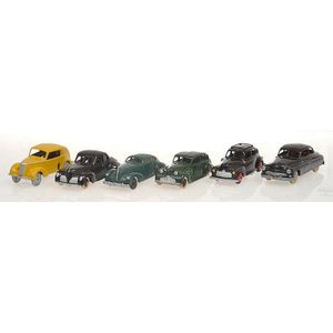 Six unboxed early diecast models, including Tekno (6)