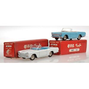 Two model Pet no.15 Prince Skyline sports, one powder blue with…