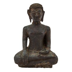 A Thai bronze figure of Buddha, mid to late 17th century, cast&hellip;