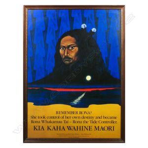Robyn Kahukiwi 'Remember Rona...' poster print, framed.…