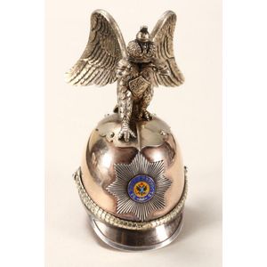 Fine and rare Russian silver and gold regimental cup, marked 56,…