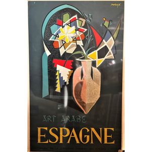 A. Ortega, Art Arabe Espagne, original colour lithographic…
