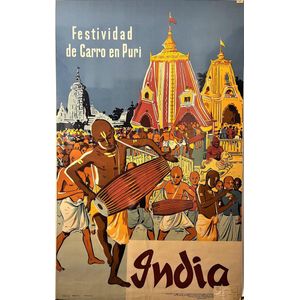 India - Festividad de Carro en Purri, original colour…