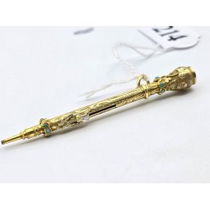 Sampson Mordan gold plated propelling pencil, antique gold… - Writing ...