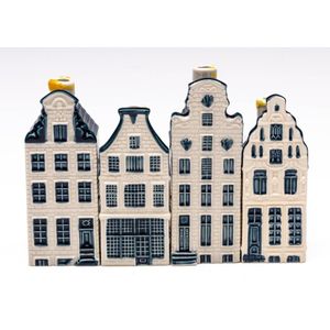 A collection of blue and white ceramic houses for KLM by BOLS,… - Blue ...