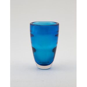 Sapphire Blue Glass Vase by Whitefriars - British - 20th Century - Glass