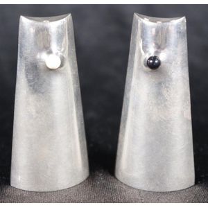 Pair of Danish sterling silver salt/pepper shakers C1950s,…