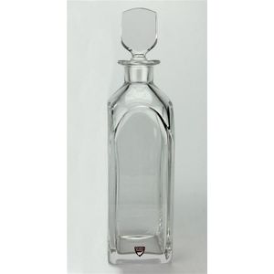 Orrefors crystal decanter of rounded rectangular form, signed &…