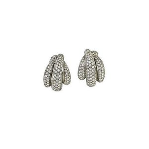 Pair of diamond earrings, Damiani, each composed of three&hellip;