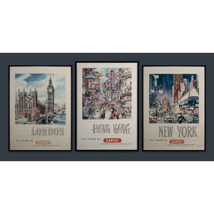 Rodgers Harry, 1929-2012, 3, 'London,' New York.' & 'Hong Kong',…