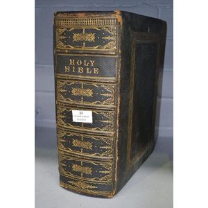 Antique leather bound Cassell's Illustrated Family Bible