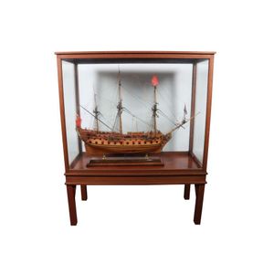 Model ship in case 'HMS Lion' 1/4 inch to the foot scale, all…