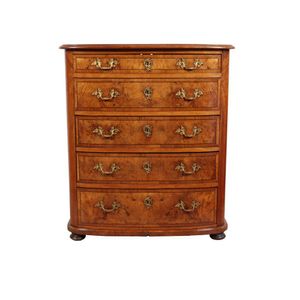 Antique bow front chest of drawers - price guide and values