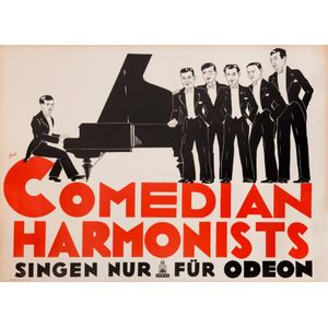 Comedian Harmonists Singen Nur Fur Odeon poster by Friedel, 70…
