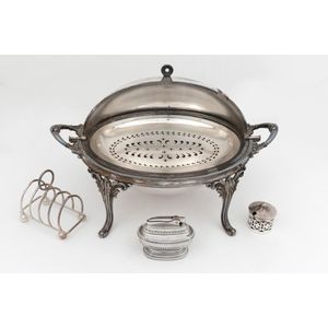 Vintage Plate Warmer, a French Silver Metal Food Warmer 