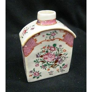 An 18th century style Chinese famille rose tea caddy possibly…