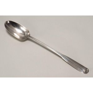Very large Hanau silver serving spoon, marked, in Hanoverian…