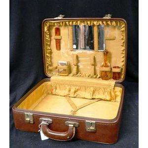 A small Carry on suitcase with very pretty fittings c1960s-70s…