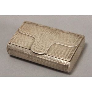 George III sterling silver snuff box and cover, hallmarked…