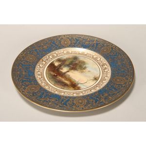 Royal Worcester cabinet plate, the centre with hand painted…