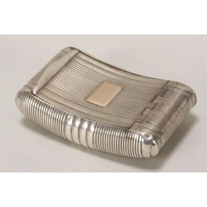 George III sterling silver snuff box and cover, hallmarked,…