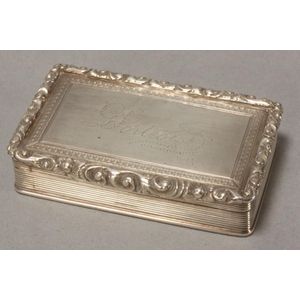 Early Victorian sterling silver snuff box and cover, hallmarked…