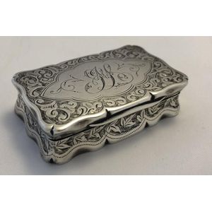 Engraved Victorian Sterling Silver Snuff Box - Snuff - Recreations ...