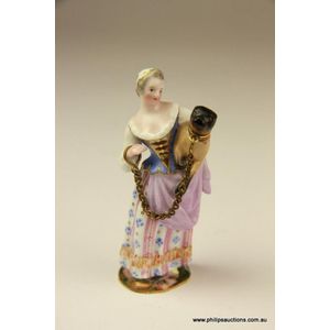 A Meissen scent bottle, 19th century, the petite bottle…